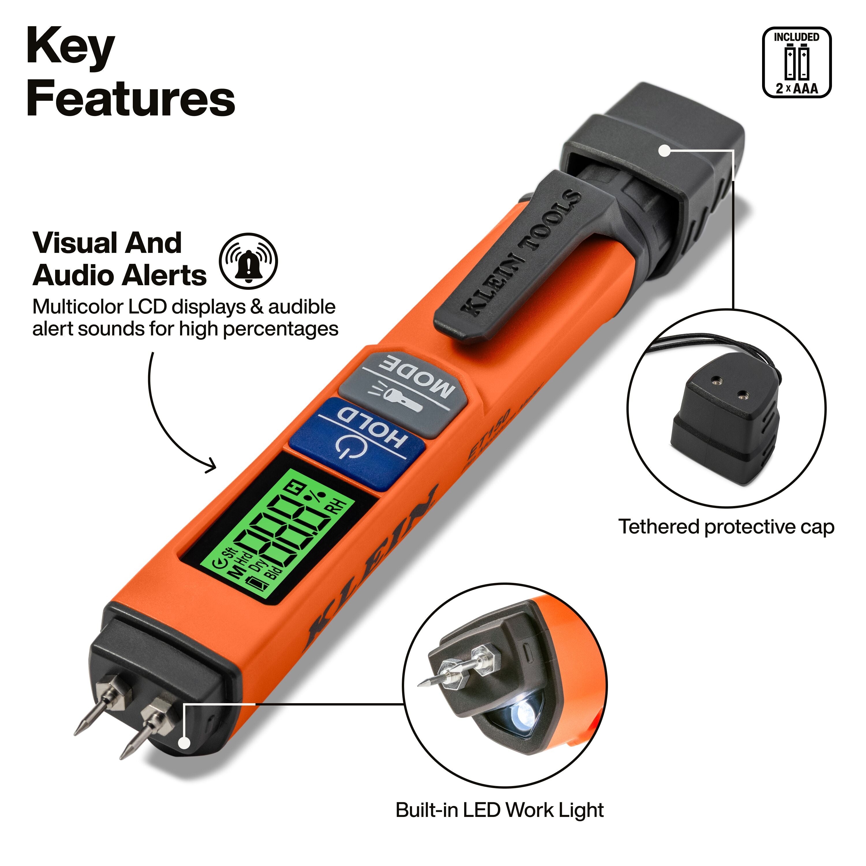 Klein ET150 Pin Moisture Meter - Ace Tool Group - Klein