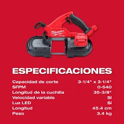 Milwaukee 2829-20 M18 FUEL Compact Band Saw - Ace Tool Group - Milwaukee