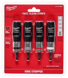 Milwaukee 48-32-6406 4PC Solid Wire Stripper Set - Ace Tool Group - Milwaukee