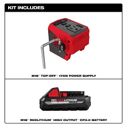 Milwaukee M18 TOP-OFF 175W POWER SUPPLY - Ace Tool Group - Milwaukee
