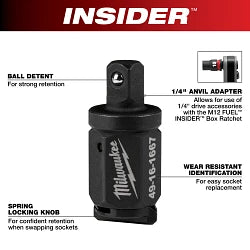 Milwaukee 49-16-1667 INSIDER Box Ratchet 1/4" Anvil Adapter - Ace Tool Group - Milwaukee