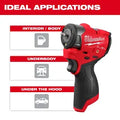 Milwaukee 3048-20 M12 FUEL 1/4 Inch Subcompact Impact Wrench with Friction Ring (Bare Tool) - Ace Tool Group - Milwaukee