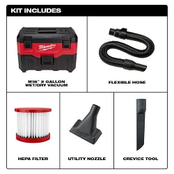 Milwaukee 0880-20 M18 2 Gallon Wet/Dry Vacuum - Ace Tool Group - Milwaukee
