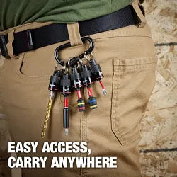 Milwaukee 48-32-4537 5PC Bit Holder with Carabiner - Ace Tool Group - Milwaukee