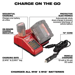 Milwaukee 48-59-1810 M18 - M12 Vehicle Charger - Ace Tool Group - Milwaukee