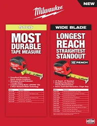 Milwaukee 48-22-1712 12ft Compact Tape Measure 6 Pack - Ace Tool Group - Milwaukee
