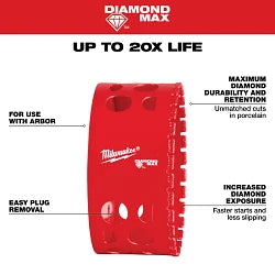 Milwaukee 49-56-5681  3-5/8" Diamond Max Hole Saw - Ace Tool Group - Milwaukee