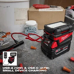 Milwaukee 2359-20 M18 ROVER Compact Folding Flood Light w/ USB Charging - Ace Tool Group - Milwaukee