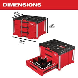 Milwaukee 48-22-8443 PACKOUT  3 Drawer Tool Box - Ace Tool Group - Milwaukee