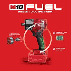 Milwaukee 2962-20 M18 FUEL 1/2" Mid-Torque Impact Wrench w/ Friction Ring Bare Tool - Ace Tool Group - Milwaukee