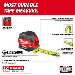 Milwaukee 48-22-1425E 25ft STUD Tape Measure with Engineer's Scale 6 Pack - Ace Tool Group - Milwaukee
