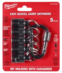 Milwaukee 48-32-4537 5PC Bit Holder with Carabiner - Ace Tool Group - Milwaukee