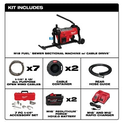 Milwaukee 2871A-22 M18 FUEL SEWER SECTIONAL 1-1/4 KIT - Ace Tool Group - Milwaukee