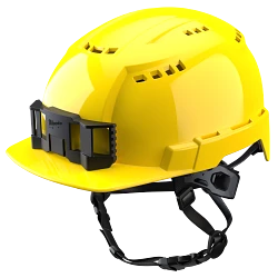 Milwaukee 48-73-1366 BOLT Yellow Front Brim Vented Safety Helmet with IMPACT ARMOR Liner (USA) - Type 2, Class C - Ace Tool Group - Milwaukee