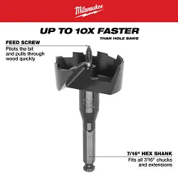Milwaukee 48-25-2122 Selfeed Bit 2-1/8" Clamshell Packaging - Ace Tool Group - Milwaukee