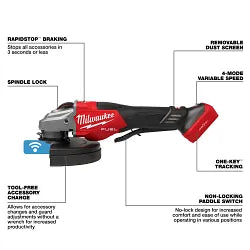 Milwaukee 3674-20 M18 FUEL 7" Variable Speed Braking Grinder - Ace Tool Group - Milwaukee