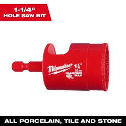 Milwaukee 49-56-0519  1-1/4" Diamond Max Hole Saw Bit - Ace Tool Group - Milwaukee