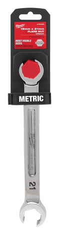 Milwaukee 45-96-8355 19mm X 21mm Double End Flare Nut Wrench - Ace Tool Group - Milwaukee