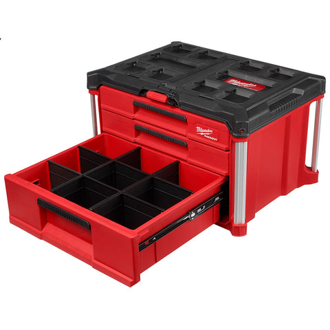 Milwaukee  48-22-8447 PACKOUT Multi-Depth 3-Drawer Tool Box - Ace Tool Group - Milwaukee