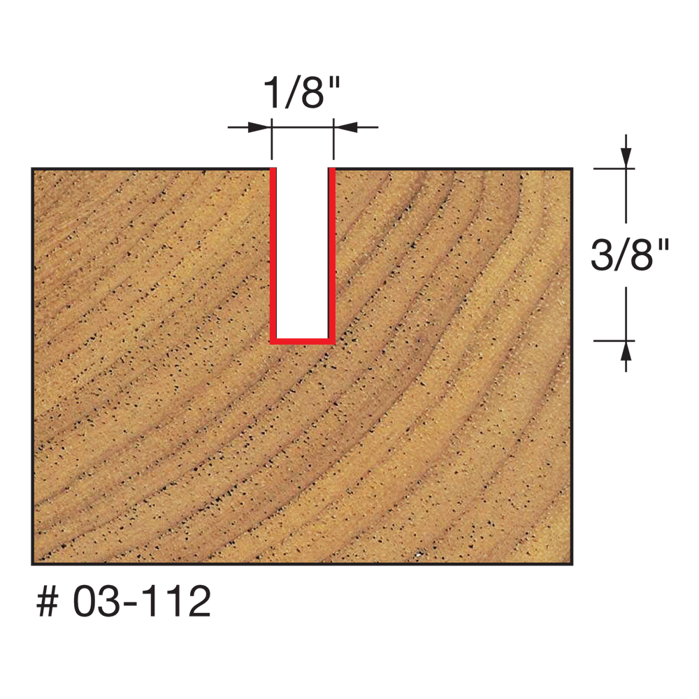 Freud Tools 1/8" (Dia.) Single Flute Straight Bit - Ace Tool Group - Freud