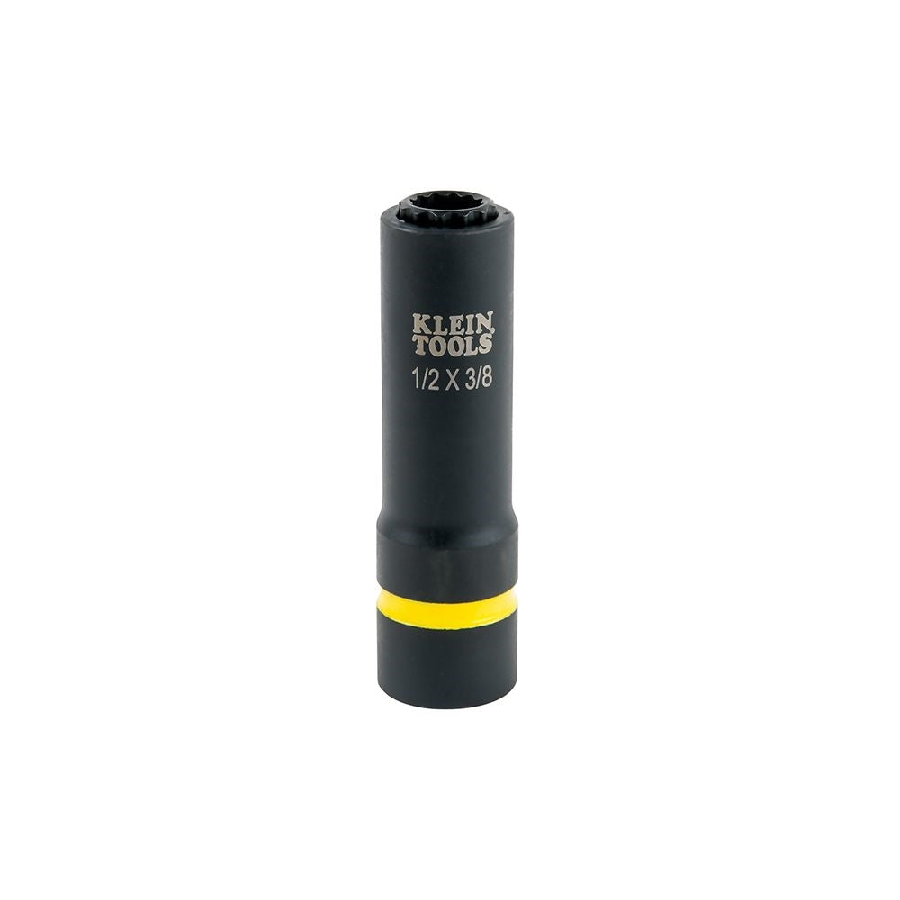 Klein 66011 2-in-1 Impact Socket, 12 pt, 1/2 and 3/8 in. - Ace Tool Group - Klein