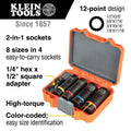Klein 66040 2-in-1 Impact Socket Set, 5-Piece - Ace Tool Group - Klein