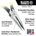 Klein D203-8-GLW Hi-Viz Long Nose Side Cutting Pliers - Ace Tool Group - Klein