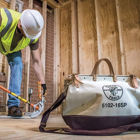 Klein 5102-16SP Deluxe Canvas Tool Bag 16 in. - Ace Tool Group - Klein