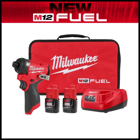 Milwaukee 3453-22 M12 FUEL 1/4 in. Hex Impact Kit