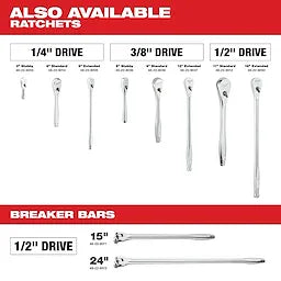 Milwaukee 48-22-9510 28 pc 1/2" Socket Wrench Set - Metric - Ace Tool Group - Milwaukee
