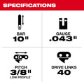 Milwaukee 49-16-2723 10" Saw Chain - Ace Tool Group - Milwaukee