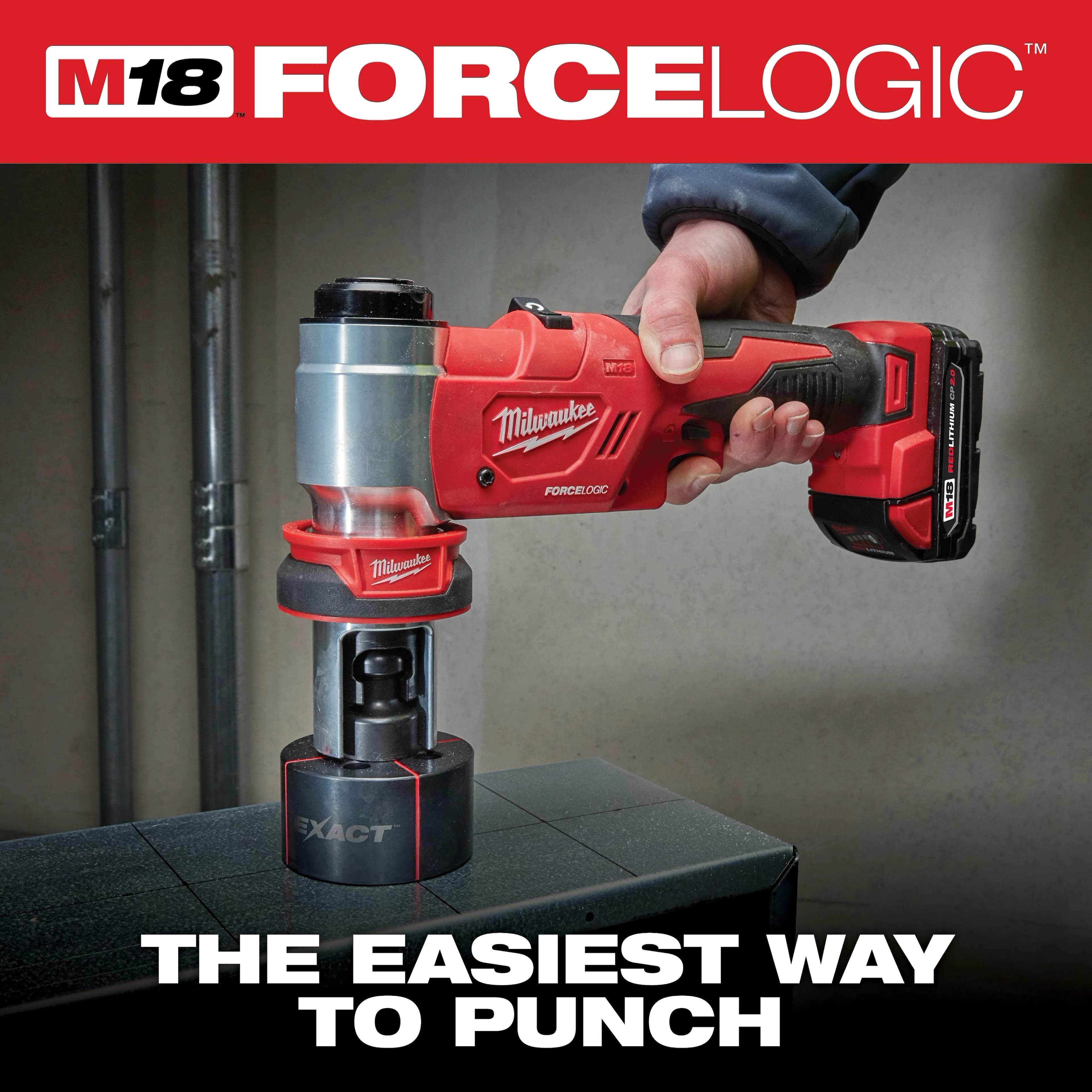 Milwaukee 2677-23 M18 FORCE LOGIC 6T KNOCKOUT TOOL 1/2" - 4" KIT - Ace Tool Group - Milwaukee