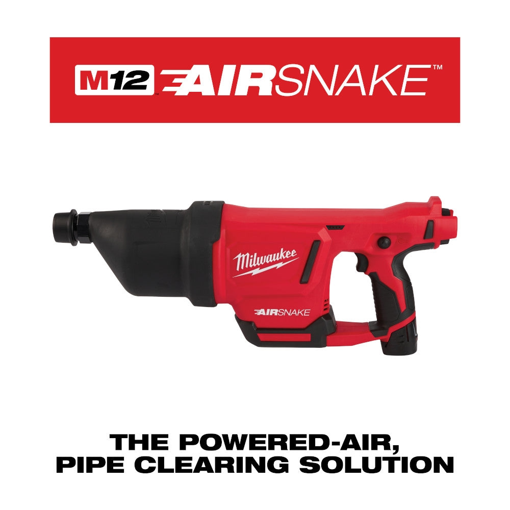 Milwaukee 2572B-21 M12 Drain Cleaning Air Gun Kit - Ace Tool Group - Milwaukee