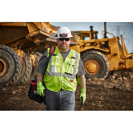 Milwaukee 48-73-5121 Class 2 Breakaway High Visibility Yellow Mesh Safety Vest S/M 12 Pack - Ace Tool Group - Milwaukee
