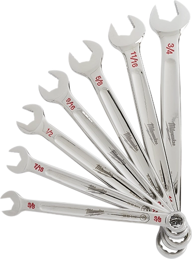 Milwaukee 48-22-9407 7pc Wrench Set - SAE - Ace Tool Group - Milwaukee