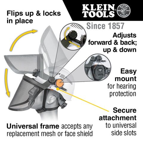 Klein Tools 60472 Face Shield, Cap Style, Clear - Ace Tool Group - Klein
