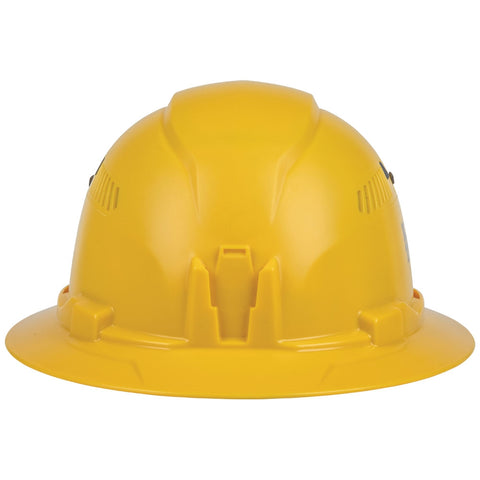 Klein 60262 Hard Hat, Vented, Full Brim, Yellow - Ace Tool Group - Klein