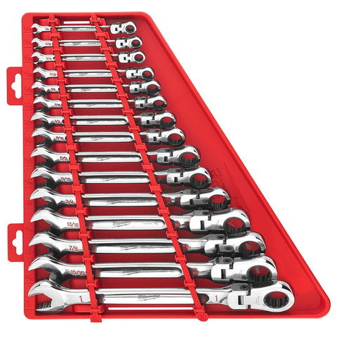 Milwaukee 48-22-9413 15pc Flex Ratchet Set - SAE - Ace Tool Group - Milwaukee