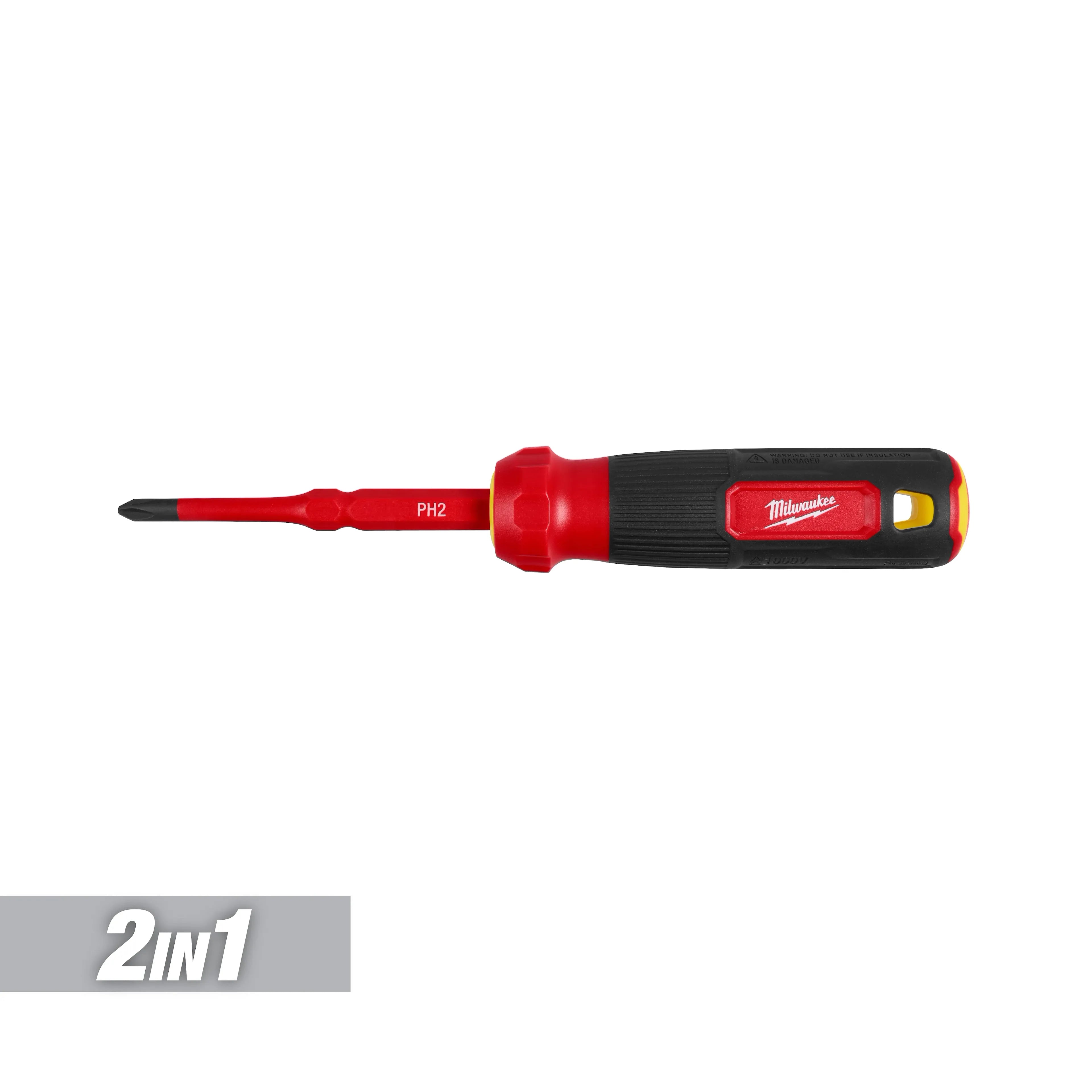 Milwaukee 48-22-2201 2-in-1 1000V Insulated Flip Shank Multi-Bit Screwdriver - Ace Tool Group - Milwaukee