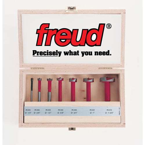 Freud Tools 1/4" To 1-3/8" (Dia.) 7Pc. Forstner Bit Set - Ace Tool Group - Freud