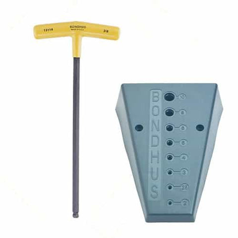 Bondhus 13390 Set 10 Graduated Length Hex T-Handles 3/32-3/8 W/ Stand - Ace Tool Group - Bondhus