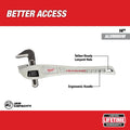 Milwaukee 48-22-7185 18" Al Offset Pipe Wrench - Ace Tool Group - Milwaukee