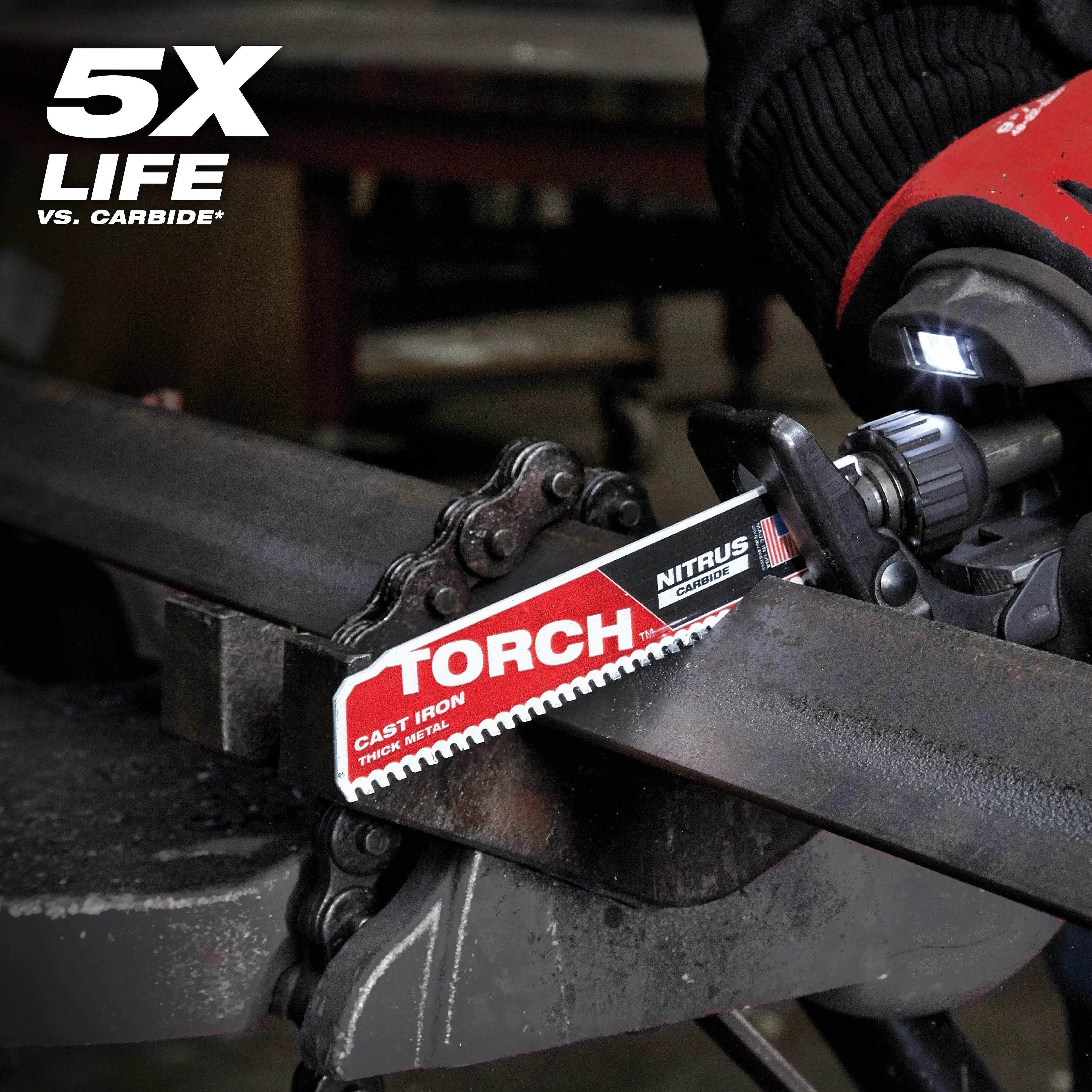 Milwaukee 48-00-5261 6 in. 7TPI The TORCH Cast Iron 5 Pack - Ace Tool Group - Milwaukee