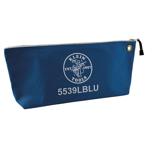 Klein 5539LBLU Canvas Bag with Zipper, Large Blue - Ace Tool Group - Klein