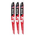 Milwaukee 48-00-7352 9" 5 TPI AX™ w/NITRUS™ Carbide Teeth SAWZALL® Blade for Wood with Nails 3PK - Ace Tool Group - Milwaukee