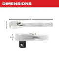 Milwaukee 48-22-9036 3/8" Drive 5" Ratchet - Ace Tool Group - Milwaukee