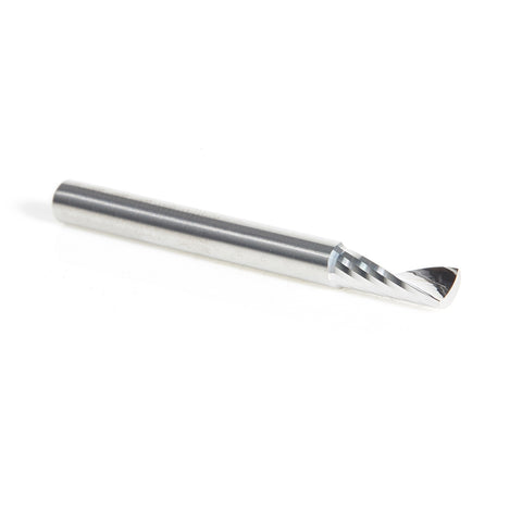 Amana Tool 51374 Solid Carbide Cnc Spiral O Single Flute, Aluminum Cutting 3/16 Dia X 1/2 X 3/16 Shank X 2 Inch Long Up-Cut Router Bit - Ace Tool Group - Amana Tool