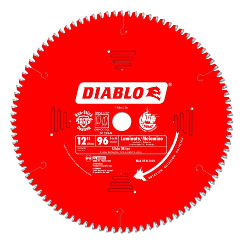 Diablo D1296N 12" X 96-Teeth Saw Blade For Medium Aluminum - Ace Tool Group - Diablo