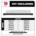 Milwaukee 48-22-9503 3/8" Drive 10pc Socket Set - Metric - Ace Tool Group - Milwaukee
