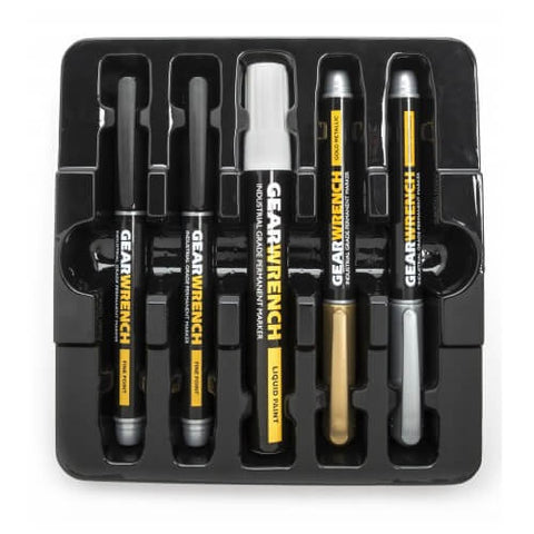 GearWrench 86984 5pc. Industrial-Grade Marker Set - Ace Tool Group - Gearwrench